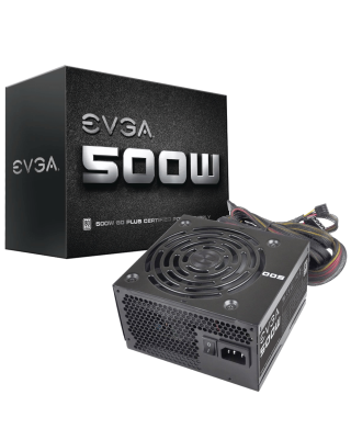 EVGA 500 W1 80+, 500W 3 Year Warranty Power Supply